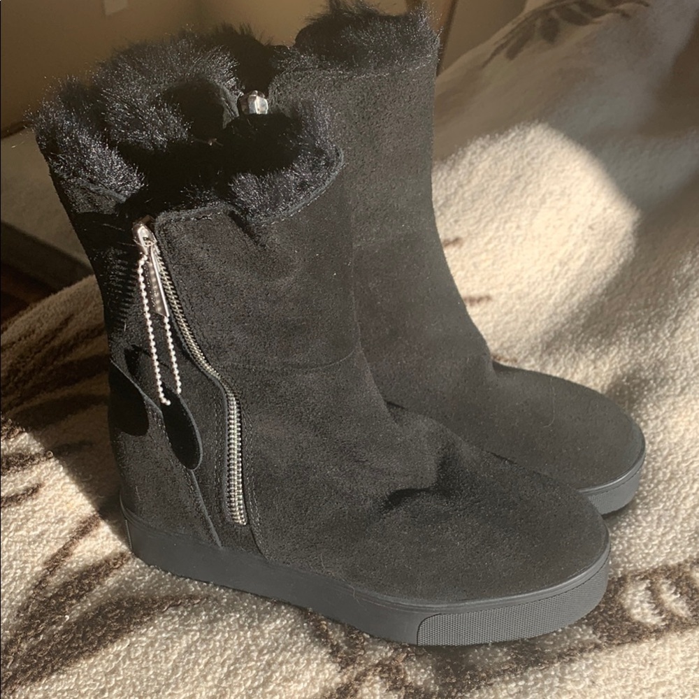 Black Suede Women's Boots